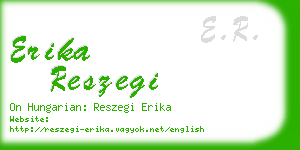 erika reszegi business card